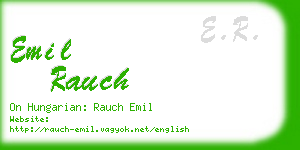 emil rauch business card